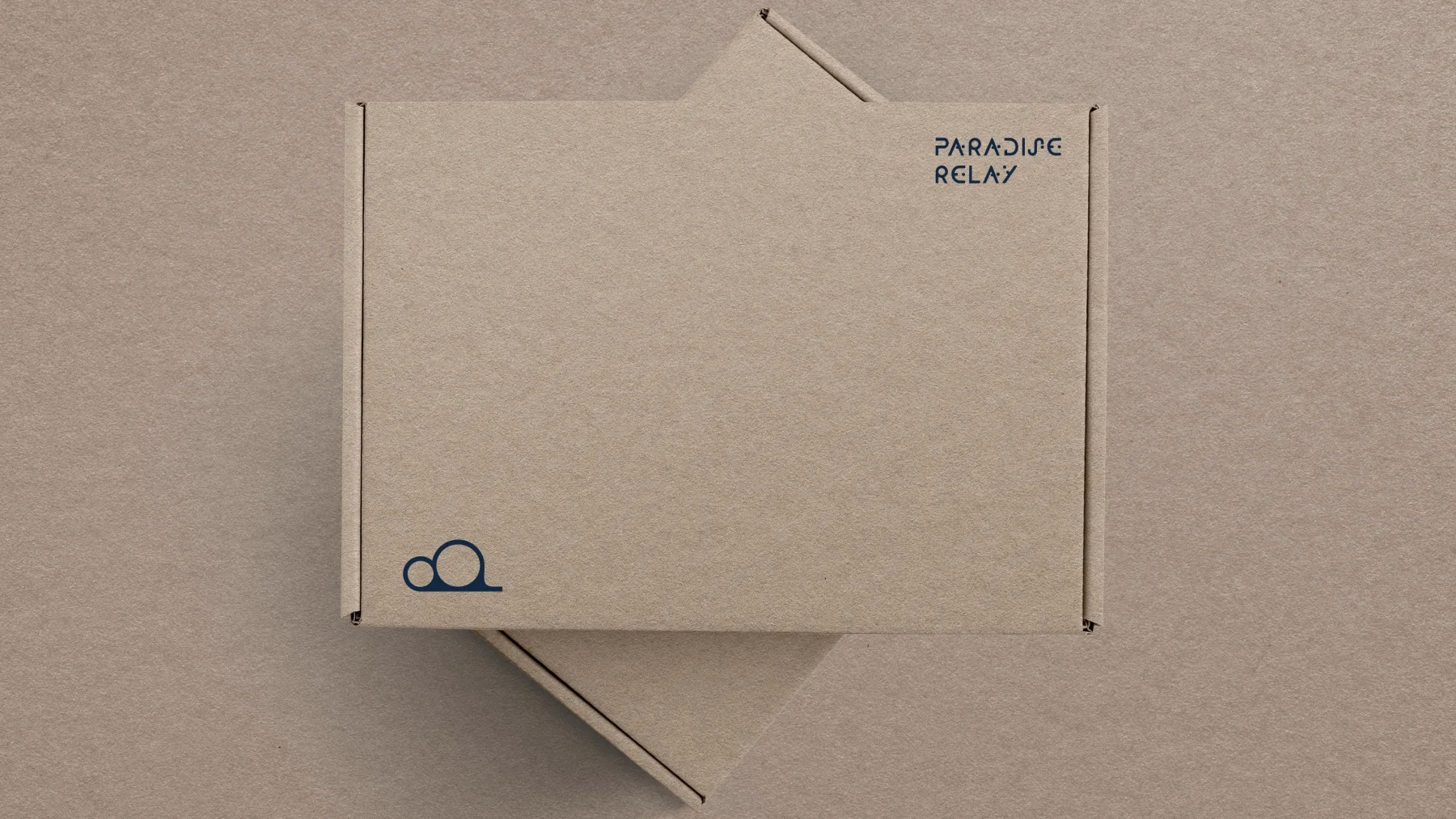 A branded Relay parcel box